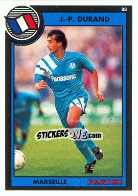 Sticker Jean-Philippe Durand - U.N.F.P. Football Cards 1992-1993 n. 213 - Panini