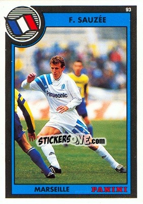 Cromo Franck Sauzee - U.N.F.P. Football Cards 1992-1993 - Panini