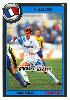 Sticker Franck Sauzee - U.N.F.P. Football Cards 1992-1993 - Panini