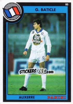 Sticker Gerald Baticle - U.N.F.P. Football Cards 1992-1993 - Panini