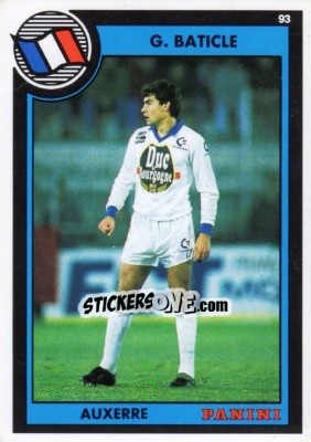 Sticker Gerald Baticle - U.N.F.P. Football Cards 1992-1993 n. 218 - Panini