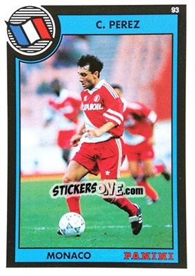 Figurina Christian Perez - U.N.F.P. Football Cards 1992-1993 n. 221 - Panini