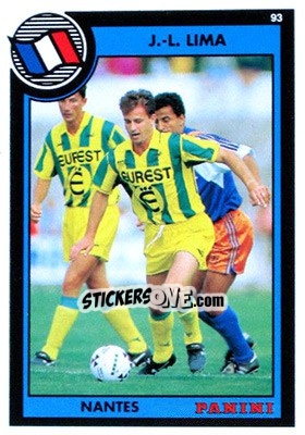 Cromo Jean-Louis Lima - U.N.F.P. Football Cards 1992-1993 - Panini