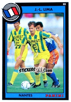 Sticker Jean-Louis Lima - U.N.F.P. Football Cards 1992-1993 n. 225 - Panini