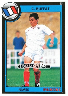 Sticker Christophe Buffat - U.N.F.P. Football Cards 1992-1993 n. 227 - Panini