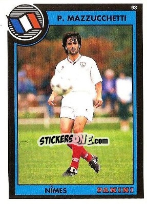 Cromo Philippe Mazzucchetti - U.N.F.P. Football Cards 1992-1993 - Panini