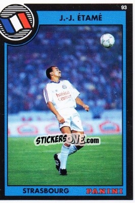 Sticker Jean-Jacques Etame - U.N.F.P. Football Cards 1992-1993 n. 235 - Panini