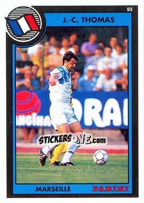 Sticker Jean-Christophe Thomas - U.N.F.P. Football Cards 1992-1993 n. 236 - Panini