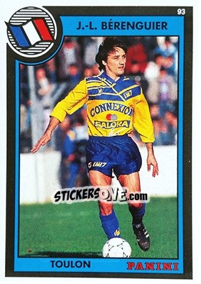Cromo Jean-Louis Berenguier - U.N.F.P. Football Cards 1992-1993 - Panini