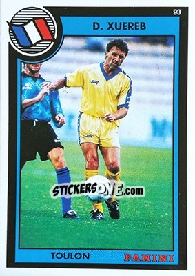 Cromo Daniel Xuereb - U.N.F.P. Football Cards 1992-1993 n. 244 - Panini