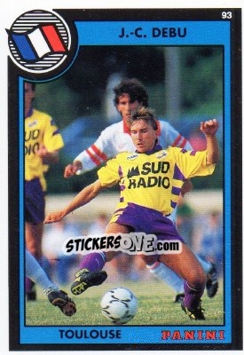 Figurina Jean-Christophe Debu - U.N.F.P. Football Cards 1992-1993 - Panini