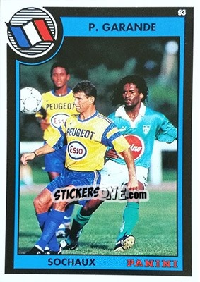 Cromo Patrice Garande - U.N.F.P. Football Cards 1992-1993 - Panini