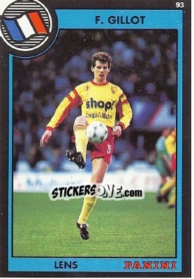 Sticker Francis Gillot - U.N.F.P. Football Cards 1992-1993 n. 262 - Panini
