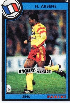 Sticker Herve Arsene - U.N.F.P. Football Cards 1992-1993 - Panini