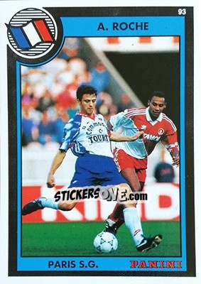 Sticker Alain Roche - U.N.F.P. Football Cards 1992-1993 - Panini
