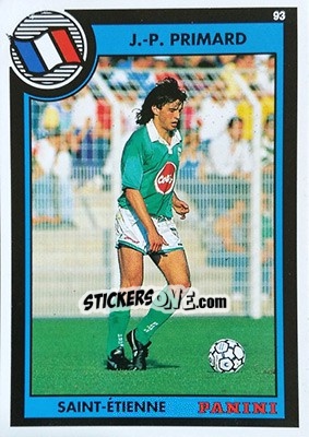 Sticker Jean-Philippe Primard - U.N.F.P. Football Cards 1992-1993 - Panini