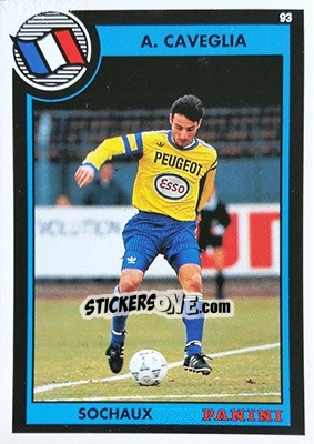 Sticker Alain Caveglia - U.N.F.P. Football Cards 1992-1993 - Panini