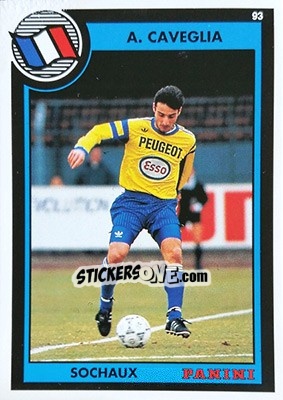 Sticker Alain Caveglia - U.N.F.P. Football Cards 1992-1993 n. 275 - Panini