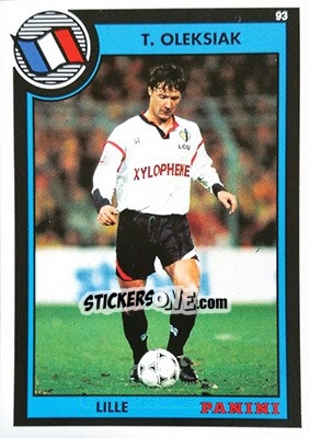 Sticker Thierry Oleksiak - U.N.F.P. Football Cards 1992-1993 - Panini