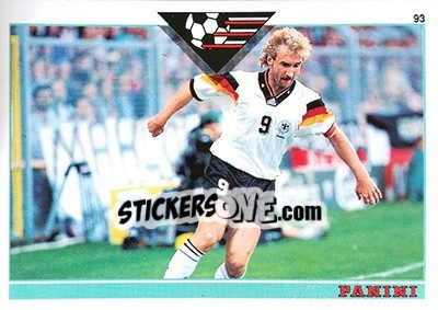Sticker Rudi Voller - U.N.F.P. Football Cards 1992-1993 - Panini