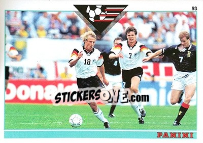 Sticker Jurgen Klinsmann - U.N.F.P. Football Cards 1992-1993 n. 314 - Panini