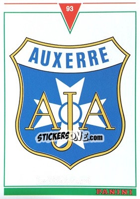 Sticker Auxerre - U.N.F.P. Football Cards 1992-1993 - Panini
