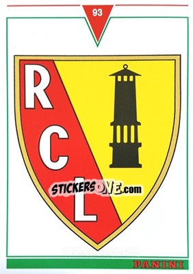 Sticker RC Lens - U.N.F.P. Football Cards 1992-1993 - Panini