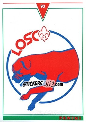 Sticker Lille - U.N.F.P. Football Cards 1992-1993 - Panini