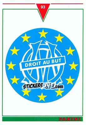 Sticker Marseille - U.N.F.P. Football Cards 1992-1993 - Panini