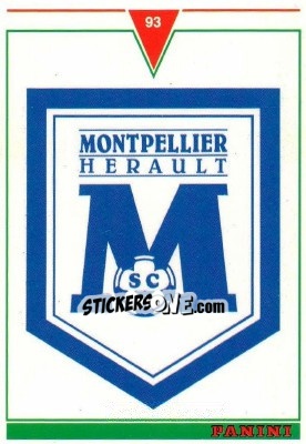 Sticker Montpellier - U.N.F.P. Football Cards 1992-1993 n. 351 - Panini