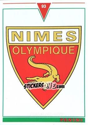 Sticker Nimes - U.N.F.P. Football Cards 1992-1993 - Panini