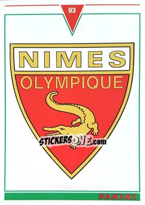 Sticker Nimes - U.N.F.P. Football Cards 1992-1993 n. 353 - Panini