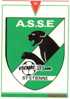 Sticker St Etienne - U.N.F.P. Football Cards 1992-1993 n. 355 - Panini