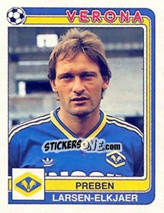 Sticker Preben Larsen-Elkjaer - Calciatori 1986-1987 n. 314 - Panini