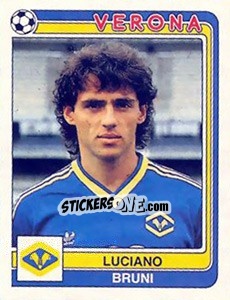 Sticker Luciano Bruni - Calciatori 1986-1987 n. 317 - Panini