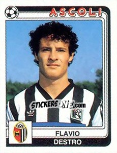 Sticker Flavio Destro - Calciatori 1986-1987 n. 3 - Panini