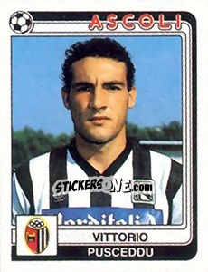 Sticker Vittorio Pusceddu - Calciatori 1986-1987 n. 8 - Panini