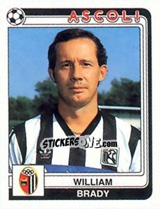 Sticker William Brady - Calciatori 1986-1987 n. 9 - Panini