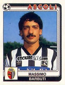 Sticker Massimo Barbuti - Calciatori 1986-1987 n. 13 - Panini