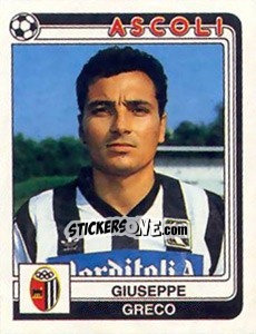 Sticker Giuseppe Greco - Calciatori 1986-1987 n. 14 - Panini