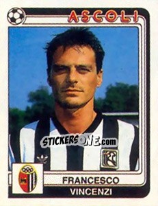 Sticker Francesco Vincenzi - Calciatori 1986-1987 n. 19 - Panini