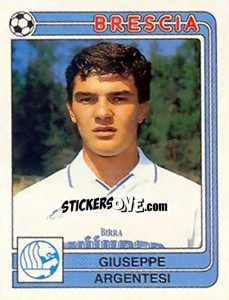 Sticker Giuseppe Argentesi - Calciatori 1986-1987 - Panini
