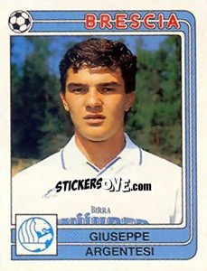Sticker Giuseppe Argentesi - Calciatori 1986-1987 n. 65 - Panini