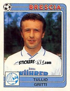 Sticker Tullio Gritti - Calciatori 1986-1987 - Panini