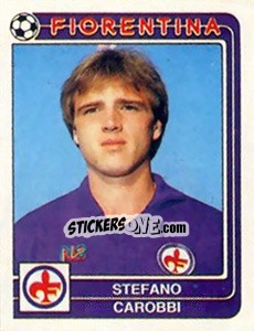 Sticker Stefano Carobbi - Calciatori 1986-1987 n. 124 - Panini