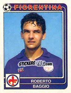 Sticker Roberto Baggio - Calciatori 1986-1987 n. 129 - Panini