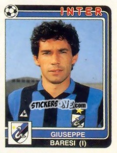 Cromo Giuseppe Baresi - Calciatori 1986-1987 - Panini
