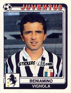 Sticker Beniamino Vignola - Calciatori 1986-1987 - Panini