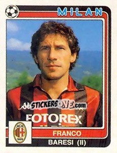 Sticker Franco Baresi - Calciatori 1986-1987 n. 185 - Panini