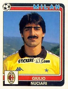 Sticker Giulio Nuciari - Calciatori 1986-1987 n. 195 - Panini